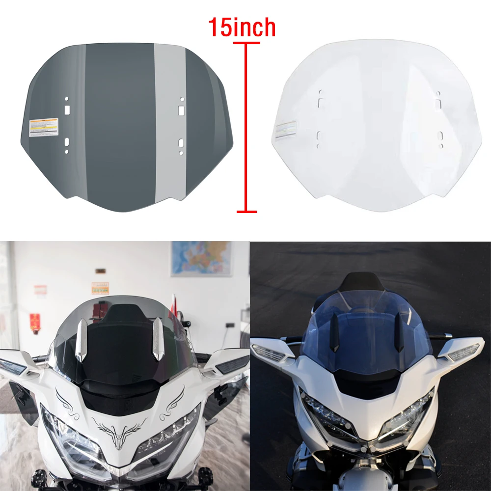 

Panical Smoke Gray Front Spoiler Fairing Air Deflector Windshield For Honda Gold Wing GL1800 GL1800B F6B 2018-2023 PC