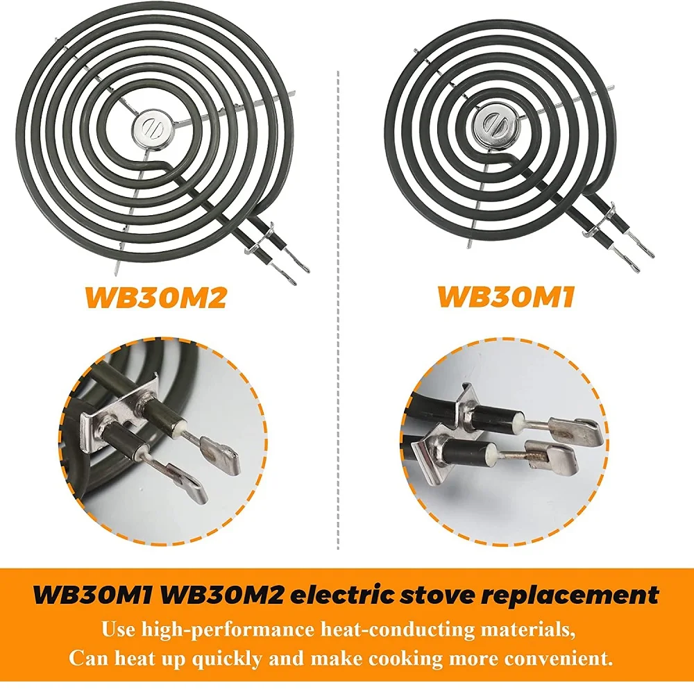 WB30M1 WB30M2 Electric Stove Burner Replacement Range Stove Top Surface  Element Burner 2 6-Inch ERS30M1 2 8-Inch ERS30M2 - AliExpress