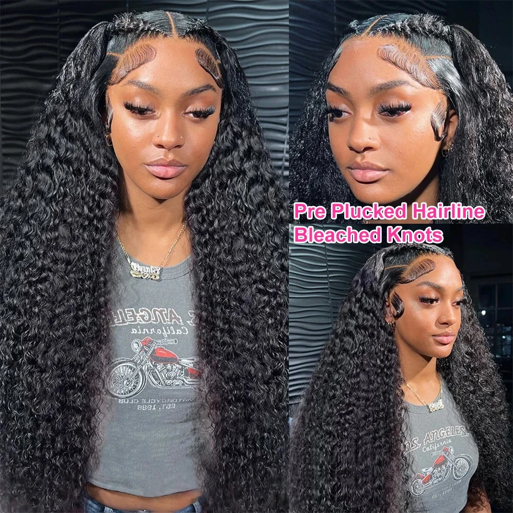 13x6 HD Lace Frontal Wig Deep Wave 13x4 Lace Front Human Hair Wig Brazilian Curly Human Hair Wigs For Women Pre Plucked 200% human hair wig lace front wig human hair wigs front lace wig