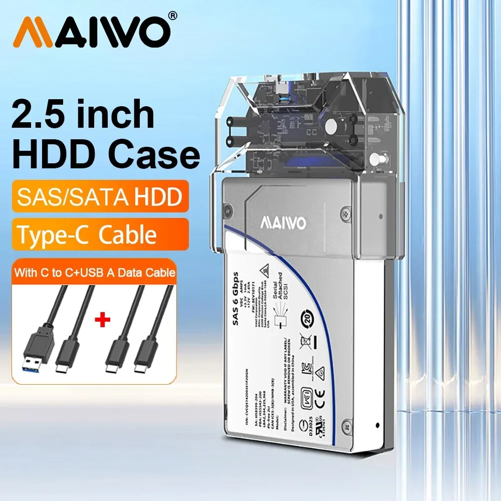 

MAIWO SAS HDD Case 2.5 inch SATA Hard Drive Docking Station for 2.5 inch SAS Hard Drive Docking Station SSD HDD Hard Drive case