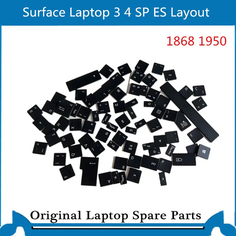 Original For Microsoft Surface Laptop 3 4 1868 1872 Keycap 13.5 inch 15 Keyboard Cap ES IT DE UK PT Black Deutch Free Tool