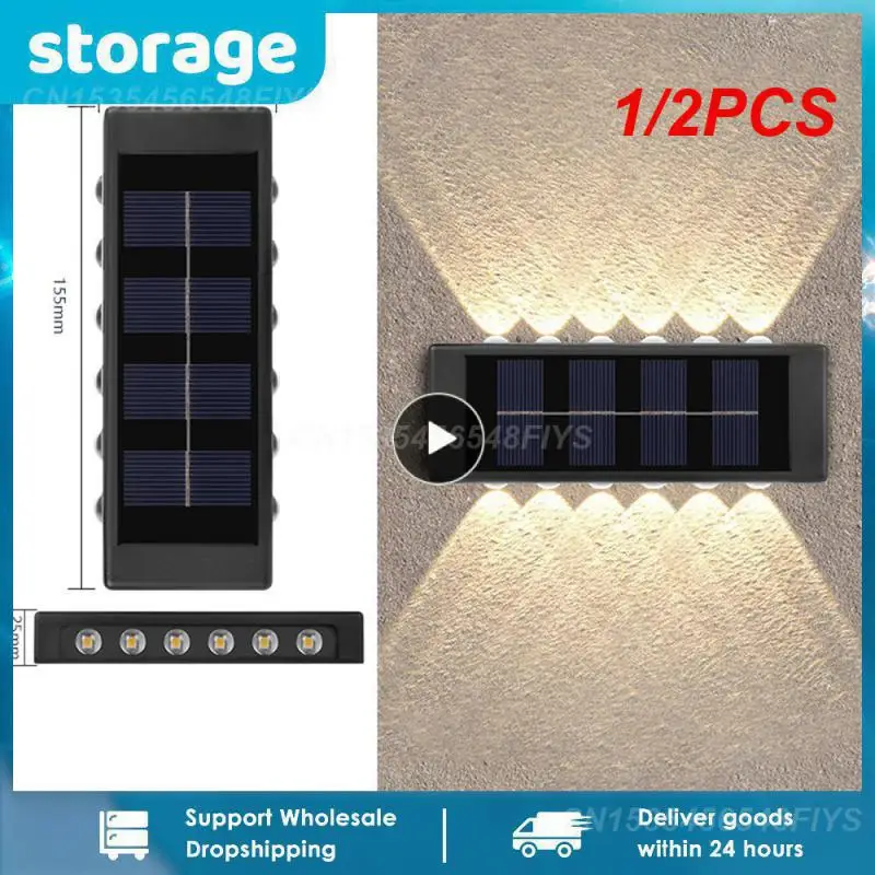

1/2PCS Solar Light Waterproof Solar Led Light Outdoor Sunlight Lamp for Garden Street Landscape Balcony Decor Solar Wall Lamp