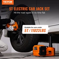 VEVOR Electric Car Jack, 5 Ton/11023 LBS Hydraulic Jack with Electric Impact Wrench, Portable Car Lift with Built-in Inflatable 2