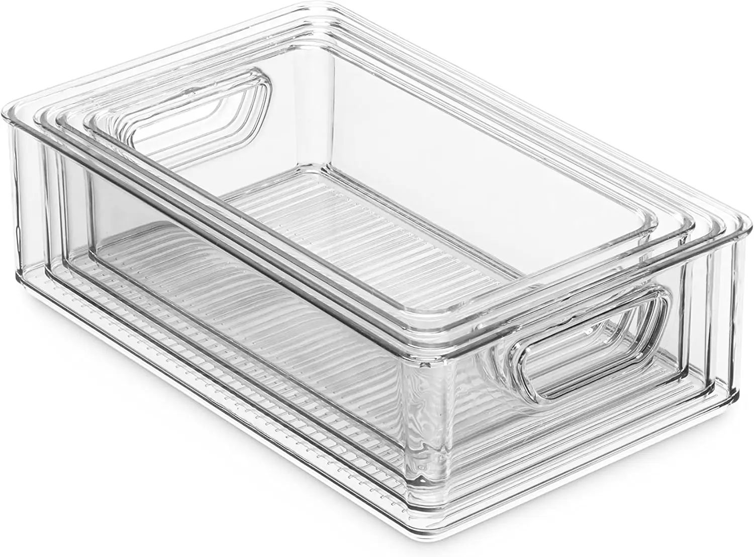 Refrigerator Organizer Bins - Plastic Pantry Organization and Storage Baskets - Stackable Food Fridge Organizers 4