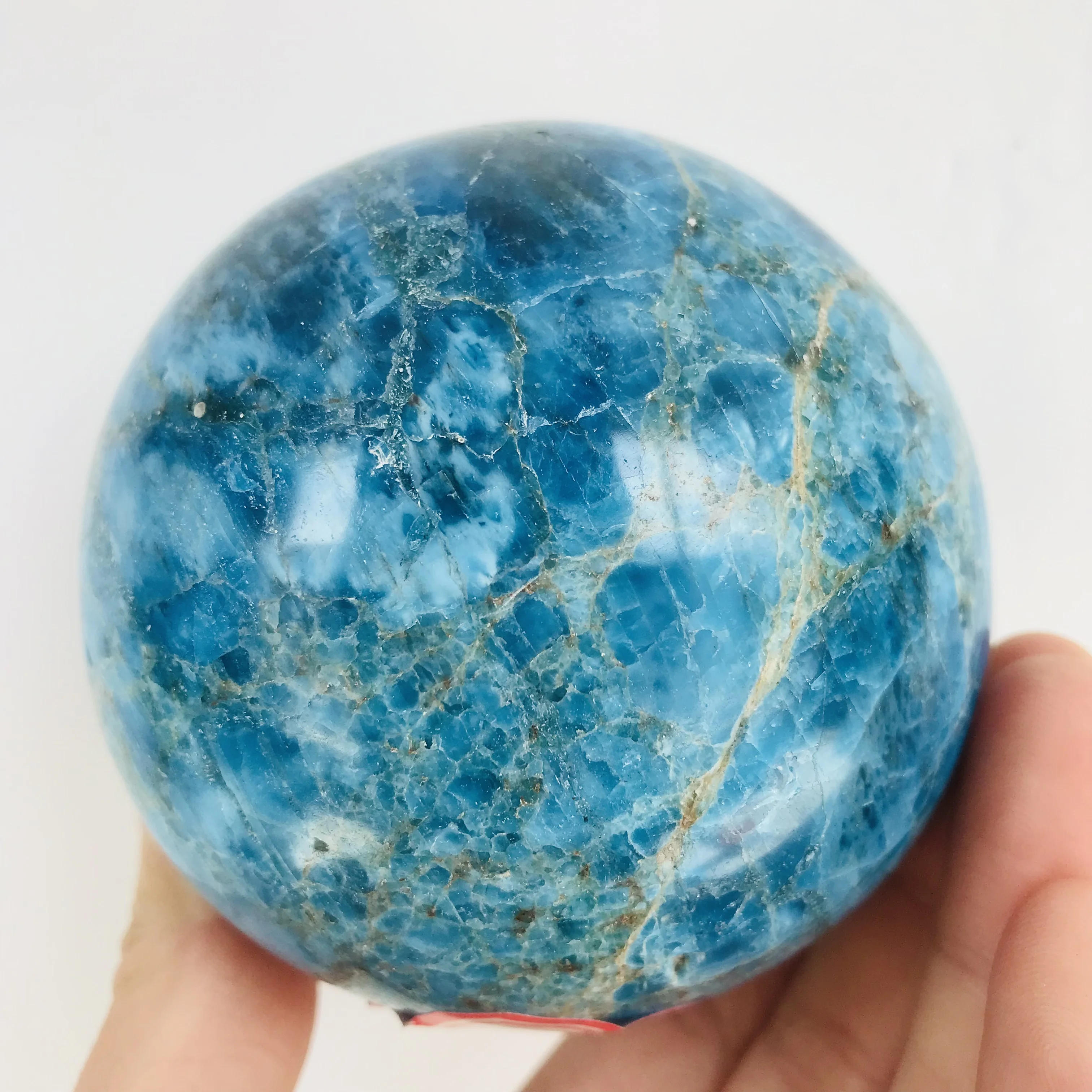 

NATURAL BLUE APATITE STONE SPHERE CRYSTAL REIKI HEALING BALL FURNISHING ARTICLES RAW ORE SPECIMENS ALLEVIATE FATIGUE STONE