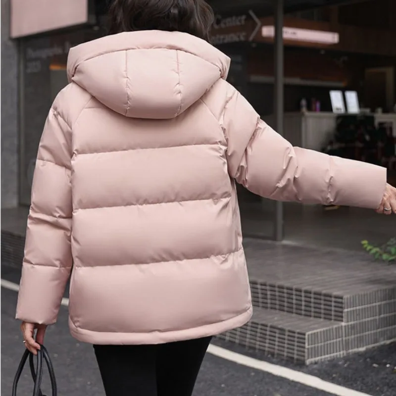 2023 New Women Down Jacket Winter Coat Female Short Parkas Loose Given To Philandering Outwear Hooded Leisure Time Overcoat
