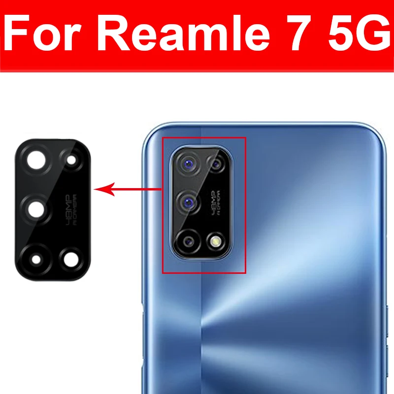 Rear Camera Glass Lens Realme 1 2 3 3i 5S 5 5i 5s 6 6i 6s 7 7i Pro 5G Global Back Main Camera Glass Lens Sticker Repair