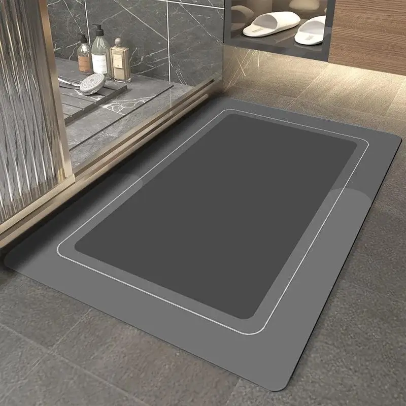 

Super Absorbent Bath Mat Quick Dry Bathroom Rug Non Slip Toilet Carpet Nordic Style Washable Rug Kitchen Floor Mats Home Decor