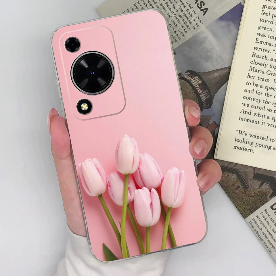 Transparent Love Heart Flower Shockproof Case