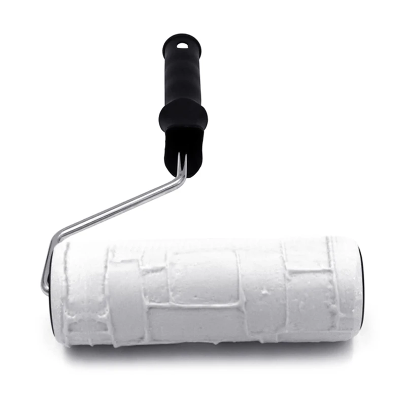 X37E Brick Embossing Roller for Wall Decoration Imitation Brick Pattern Cylinder Painting with Handle Paint Roller Art Brush 2