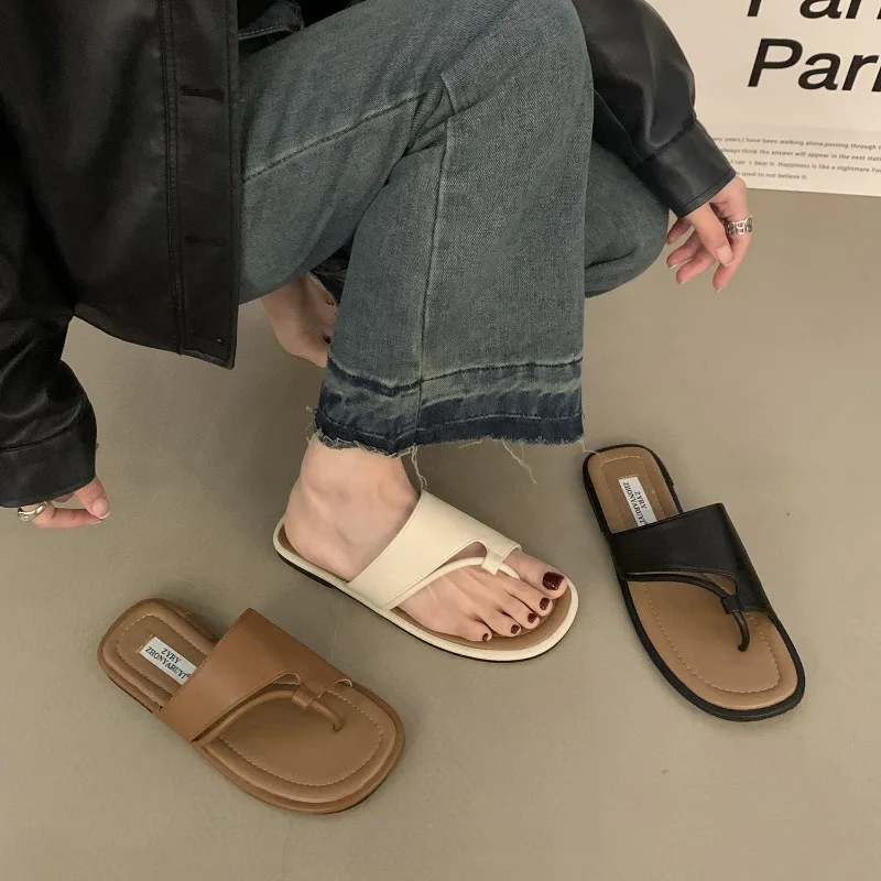 

Flat Retro Toe Sandals for Summer French Vacation Beach Sandals