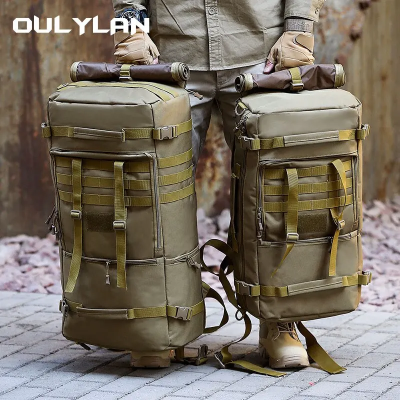 

65L Military Tactical Backpack Men Travel Luggage Bag Outdoor Sport Hunting Molle Camping Rucksacks Men's Large Shoulder Bags