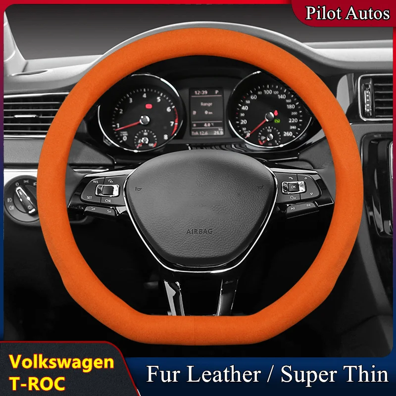 No Smell Thin For VW Volkswagen PRID.3 Steering Wheel Cover Genuine Leather  Carbon Fiber - AliExpress