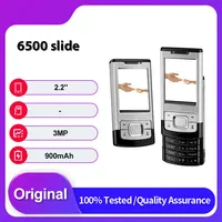 Original Unlocked 6500S 6500 slide Single Sim GSM 900/1800 2G  Mobile Phone Russian Arabic  Keyboard Made in Finland