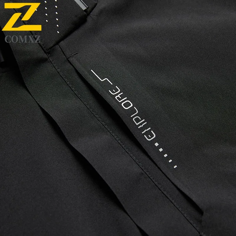 COMXZ Men Travel Jacket All-Purpose Hiking Design Windproof Zipper Coat Premium Hooded Lightweight Durable Autumn Clothing