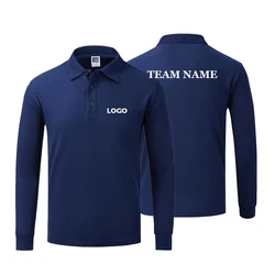 Fashion Sportswear High Quality New-Design Men's Polos Shirts Long Sleeve 53% Cotton Casual Polos Customized LOGO Lapel Male Top