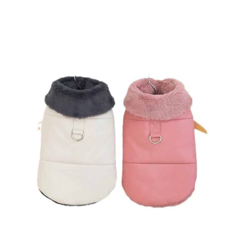 Fur Collar Warm Pet Jacket Vest for Small Medium Dogs Cats Waterproof Coat Winter Chihuahua Maltese Clothes Pug Puppy Apparels - Image 6