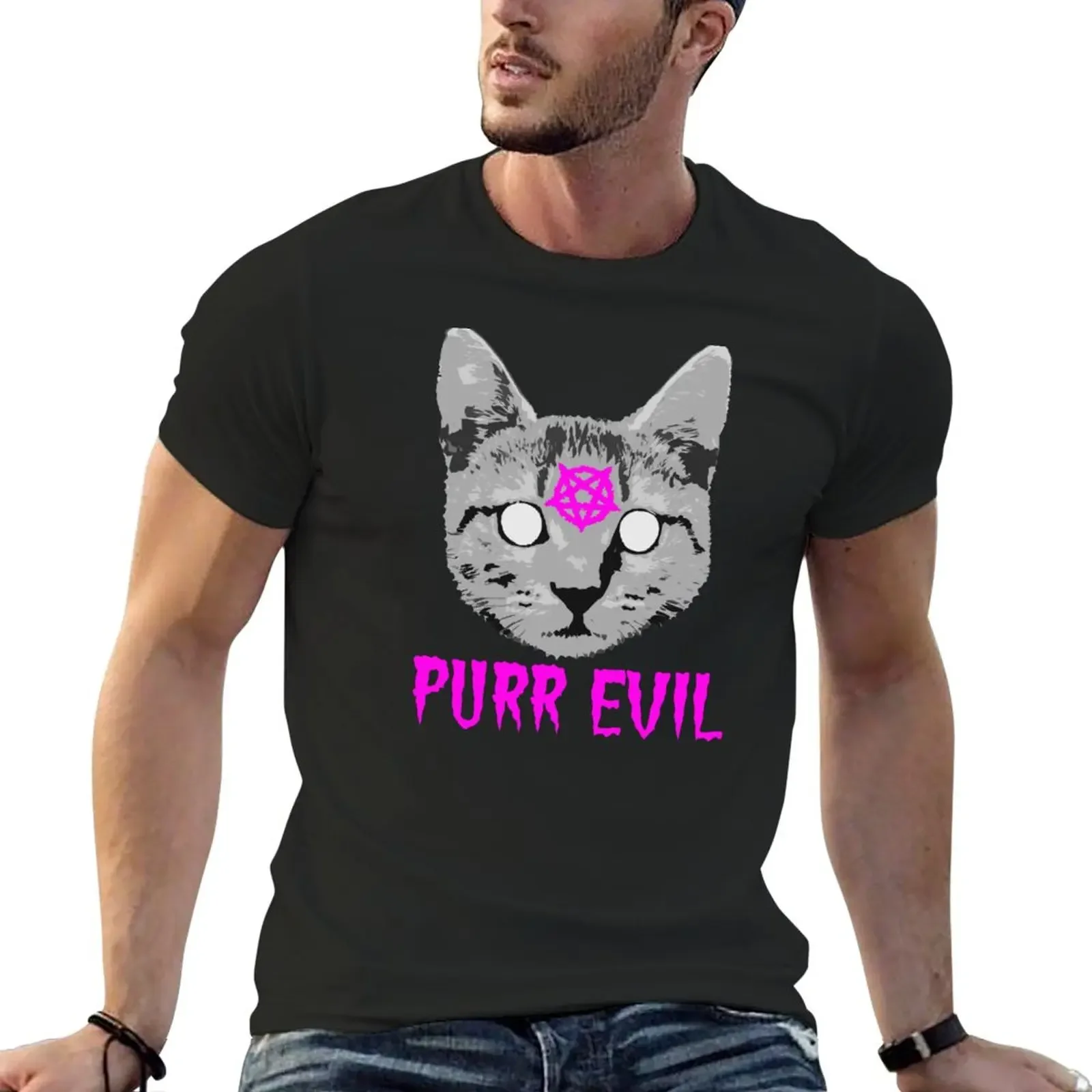 

Purr Evil T-Shirt Blouse quick drying customizeds heavyweight t shirts for men