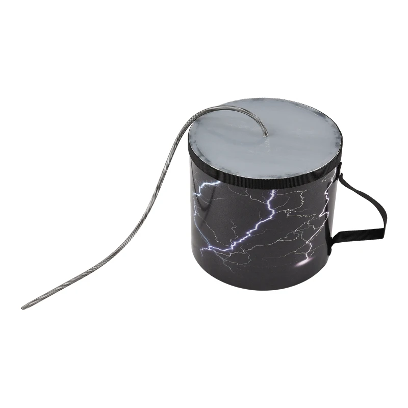 6 Inch Spring Drum Thunder Drum Sound Effect Instrument Wooden Portable Thunder Tube Sound Maker Simulation