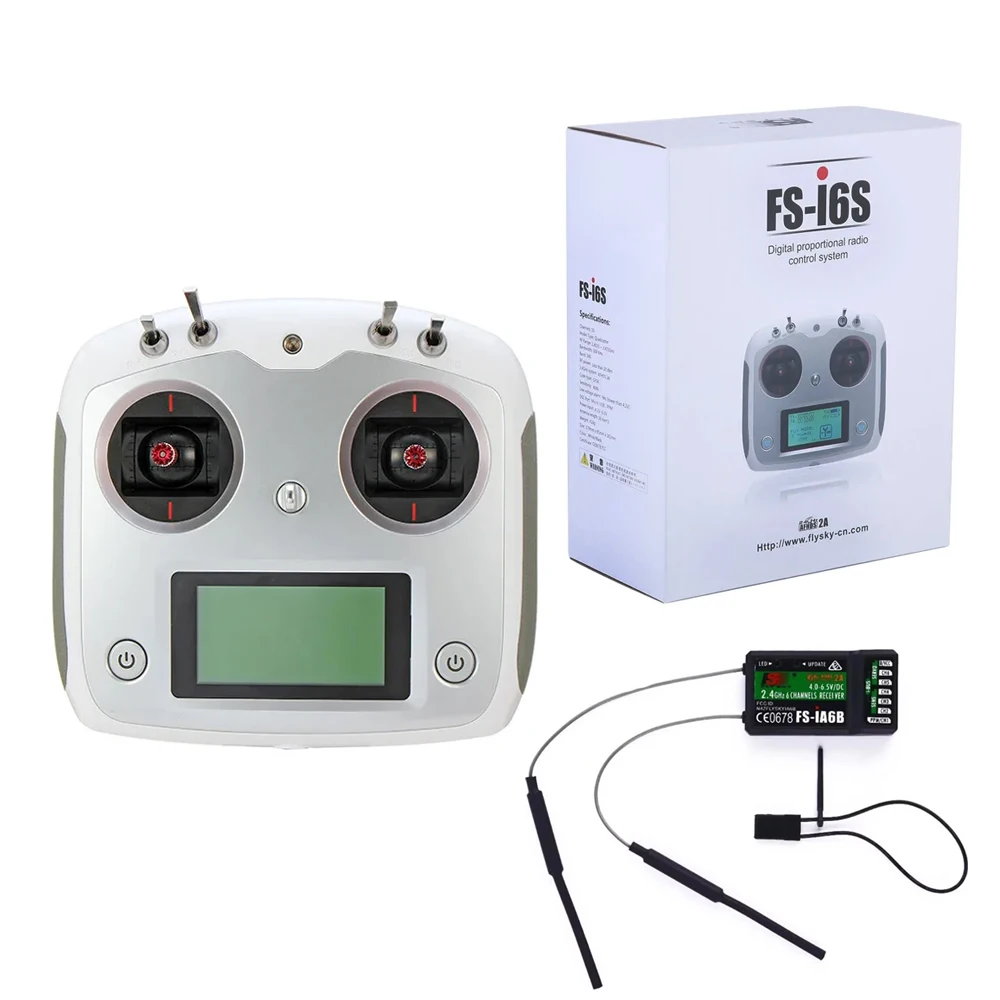 FLYSKY FS-i6S FS i6S 2.4G 10CH AFHDS Transmitter iA-6B iA-10B Receiver for RC Cars Boats Drone Toys 1