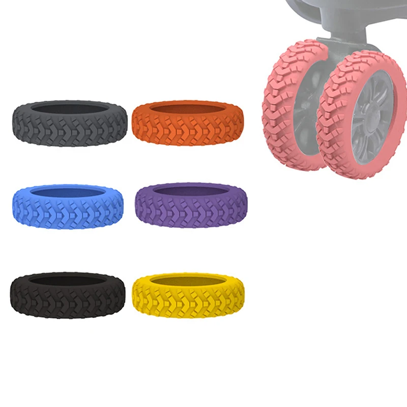 

8PCS Silicone Travel Luggage Caster Shoes With Silent Sound Suitcase Wheels Protection Cover Trolley Box Casters Cover Accessory