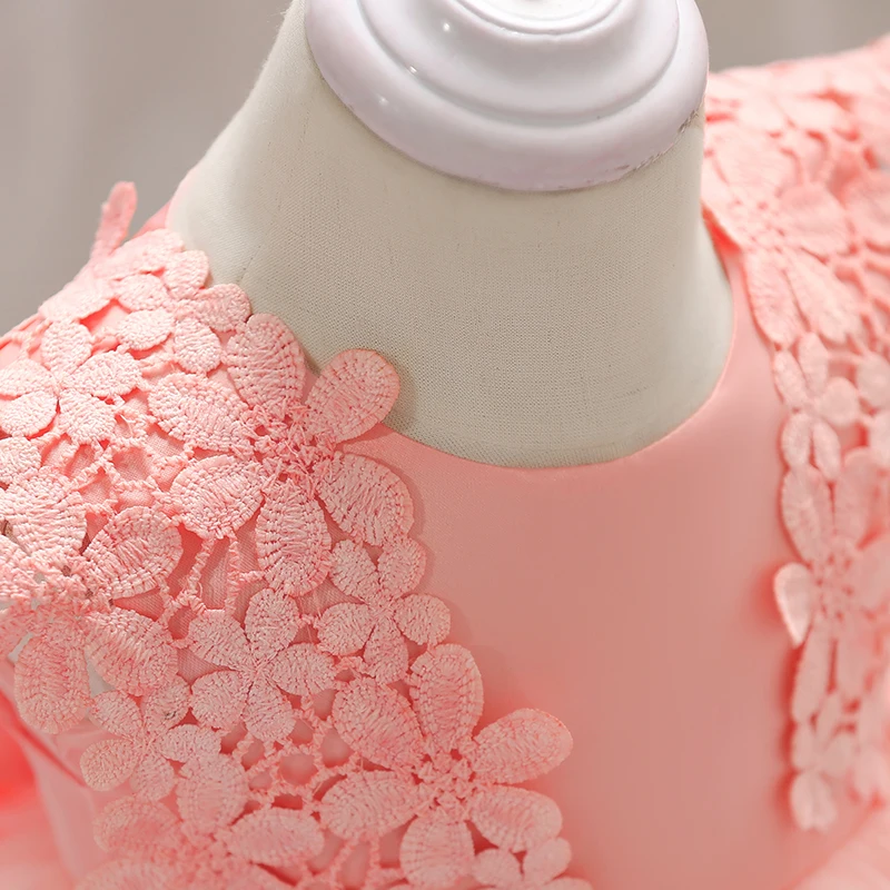 Baby Girl Baptism Dresses Toddler White Lace Flower Tulle Christening 1 Years Birthday Princess Party Dress Newborn Wedding Gown girls dress baby girl dress