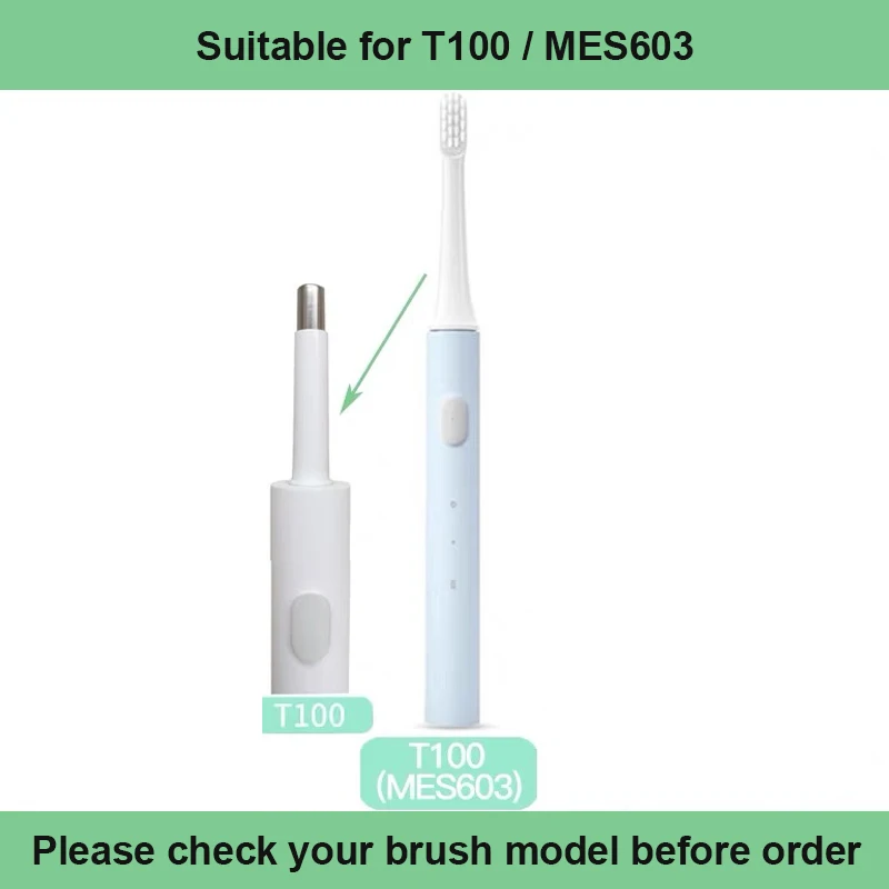 Toothbrush Heads For Xiaomi Mijia T100 Sonic Electric Brush, 2/4/6 PCS Non-original Replacement Toothbrush Head Vacuum Packaging