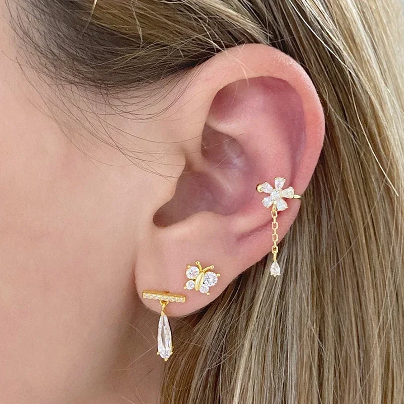1PC 24k Gold and Silver Plating Multiple Styles C Shape Ear Cuff for Women No Pierced Geometric Small Earcuff INS Jewelry ear clip earrings clip earrings ear clip fashion earrings