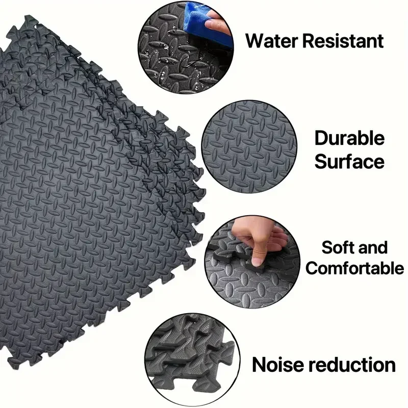 4-20PCS Home Gym Stitched Activity Mat EVA Foam BPA Free Waterproof Floor Mats Non-slip Quiet Kids Activity Play Mats Home Decor 2