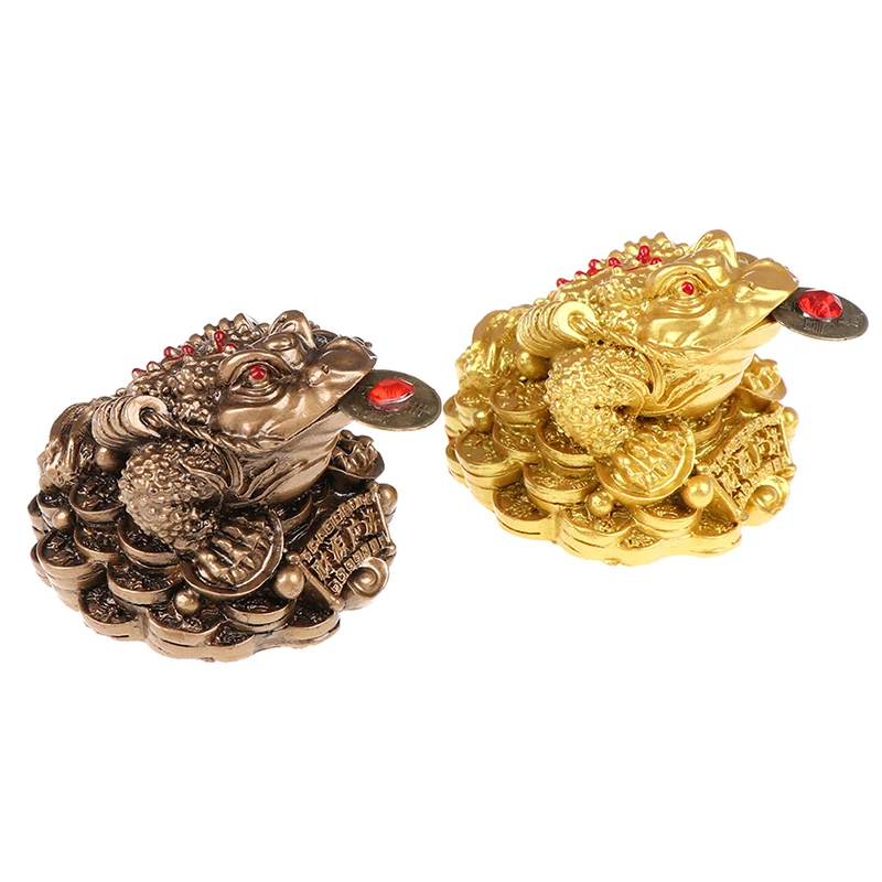 Cool Feng Shui Money Frog Statue - Brings Good Luck & Wealth To Your Home Or Office
