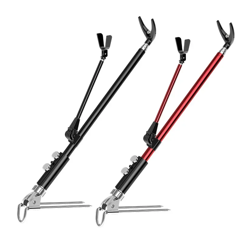 Fishing Rod Holder Stainless steel turret bracket Ground Support Bracket 1.7M 2.1M 2.4M Telescopic Hand Rod Rack Adjustable fishing rod bracket fishing rod support fishing rod rest fishing rod holder