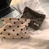 Style Corduroy Cosmetic Bag Women Handbags Purses Smile&Dots Makeup Organizer Storage Makeup Bag Girls Pencil Case Bags 1