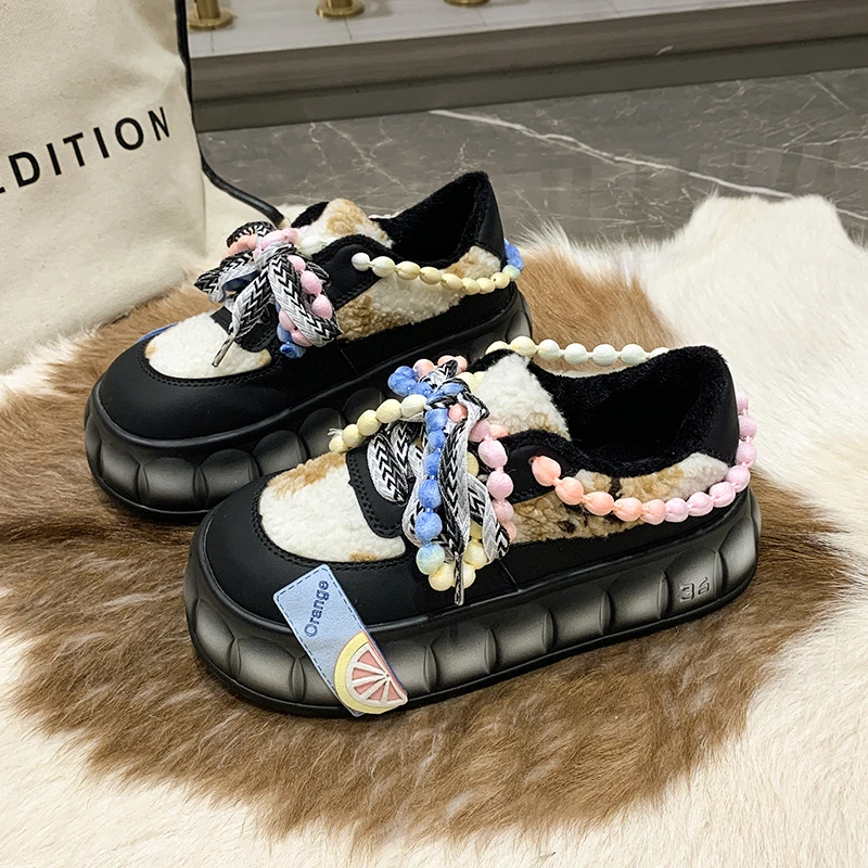 

Niche Original Platform Shoes Female 2023 New Students All The Muffin Small White Shoes Sports Leisure Big Head Shoes