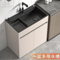 ตู้ครัวสไตล์มินิมอลทันสมัย ตู้วางอ่างล้างจานสแตนเลสสไตล์นอร์ดิก เฟอร์นิเจอร์ครัวดีไซน์เนอร์ Cocina FYKC 2