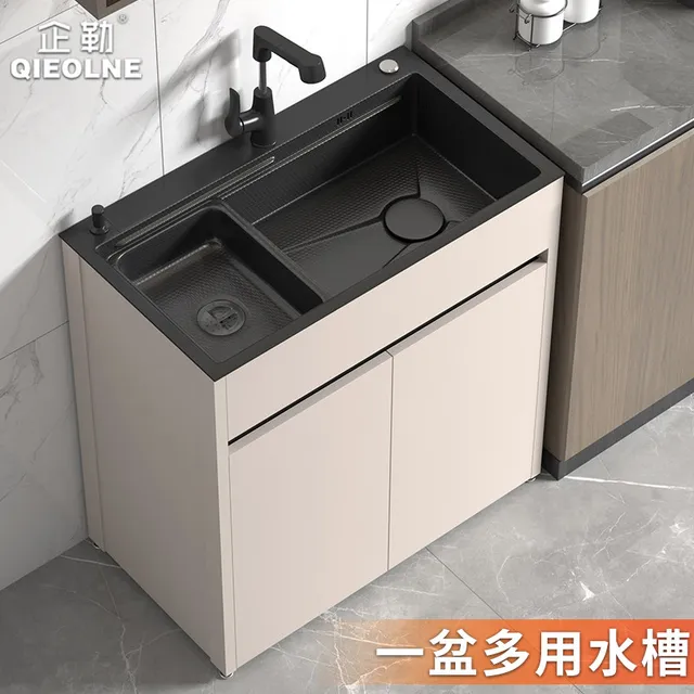 ตู้ครัวสไตล์มินิมอลทันสมัย ตู้วางอ่างล้างจานสแตนเลสสไตล์นอร์ดิก เฟอร์นิเจอร์ครัวดีไซน์เนอร์ Cocina FYKC 2