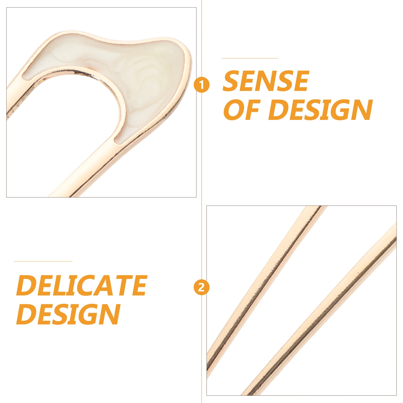 2 Pcs Hair Barrettes Hairpin Headdress Forks Accessories Women French Stick Hairpins White Sticks Buns 3