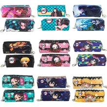 

Anime Demon Slayer Pencil Case Wallet Storage Bag Office Stationery Pencil Box Zipper Canvas Students Pencil Bag School Supplies