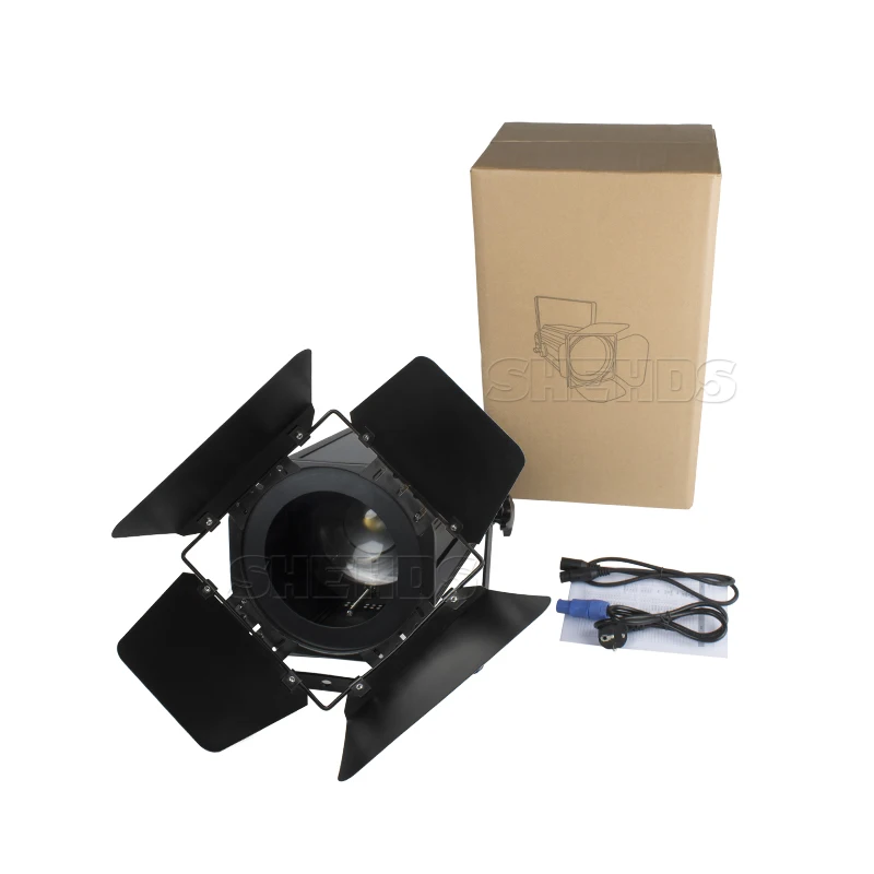 SHEHDS 1pcs 200W COB Zoom Par Light Optical Lens Warm Cool White DJ Disco Christmas Decoration Stage Audience Lighting
