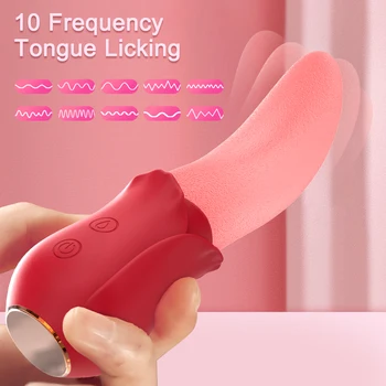 Realistic Tongue Licking Clitoral Stimulation Clit Nipples Anal Stimulator Vibrator Female Masturbator Sex Toys for Women Adults 2