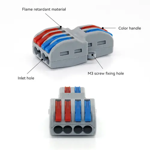 1/5/10 PCS 1 in Multiple Out Fast Electrical Connectors Universal Compact Splitter Wiring Cable Connector Push-in Terminal Block - Image 3