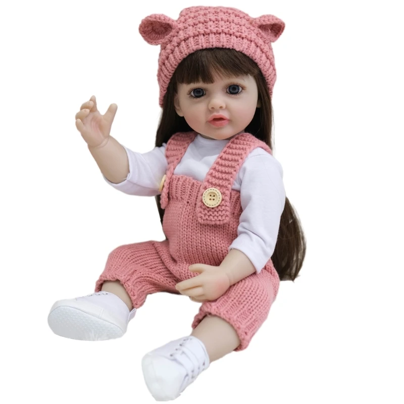 

55 см Позируемая кукла возрождения, моющаяся имитация куклы для маленьких мальчиков, игрушка, кукла возрождения с гибкими для
