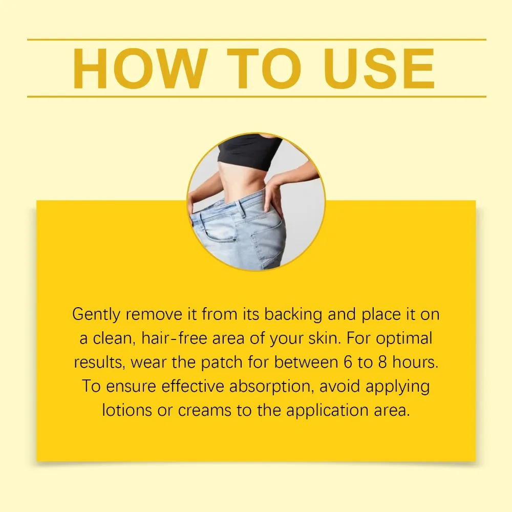 30매입 천연 식물성 패치, 식욕 조절, 신진대사 지원 및 신체 에너지 보충