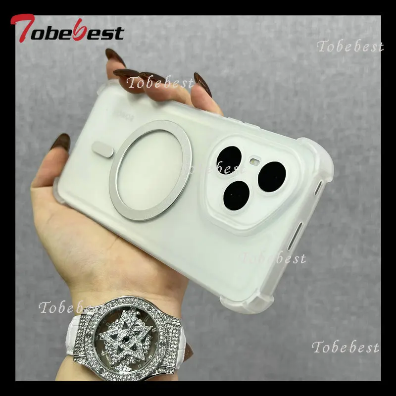 Shockproof Magnetic Wireless Charging Clear Case