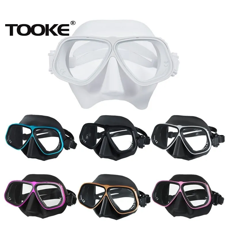 Apollo Similar Alloy Frame Free Diving Masks Can Equipped Myopia Mask Glasses Low Volume 65cc Scuba Mask Snorkeling Wet Tube