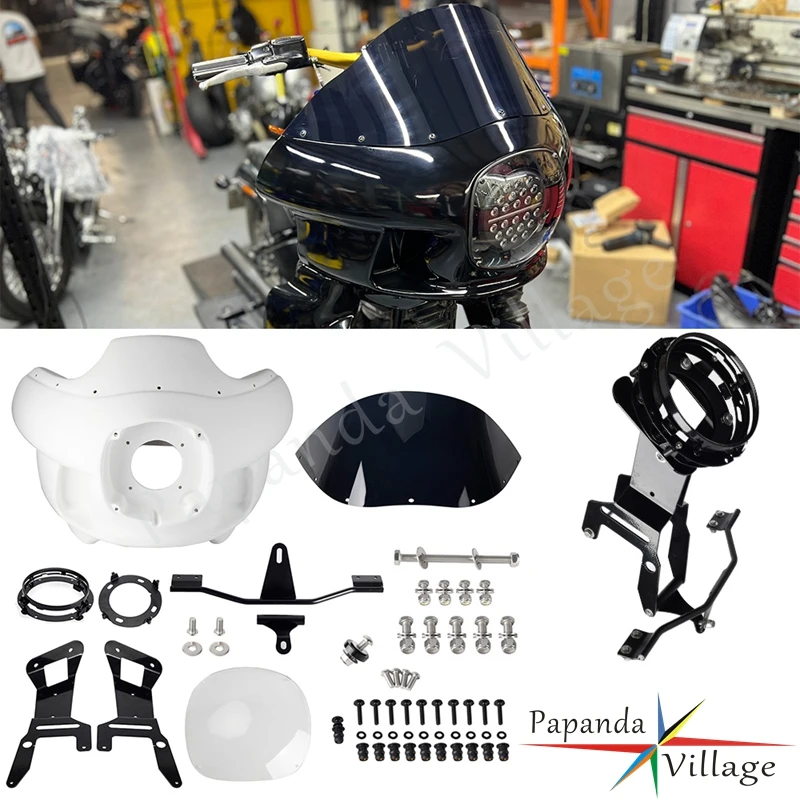 

For Harley Dyna 35th Anniversary Sport Glide Custom EFI FXDI Motorcycle LED 7" Headlight Fairing Cover Upper Lower Windshield