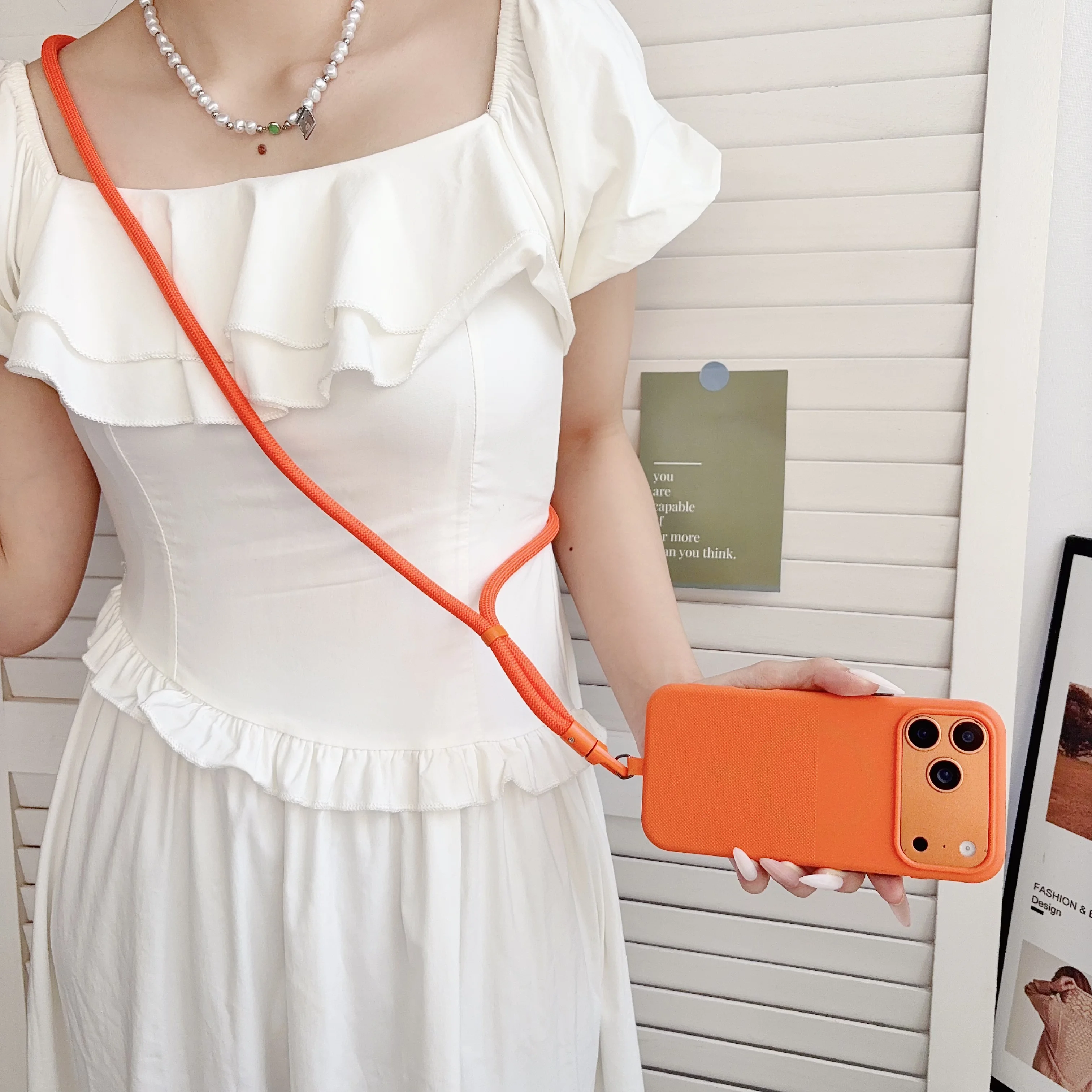 Adjustable Crossbody Lanyard Shockproof Phone Case with MagSafe Matte Finish