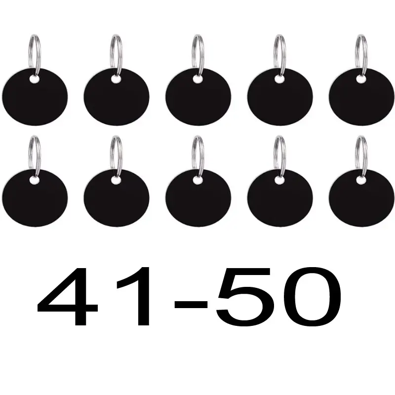 Aluminum Number Plate Key Tag with Hand Circle Design