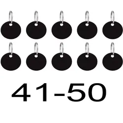 Aluminum Number Plate Key Tag with Hand Circle Design (41 - 50)