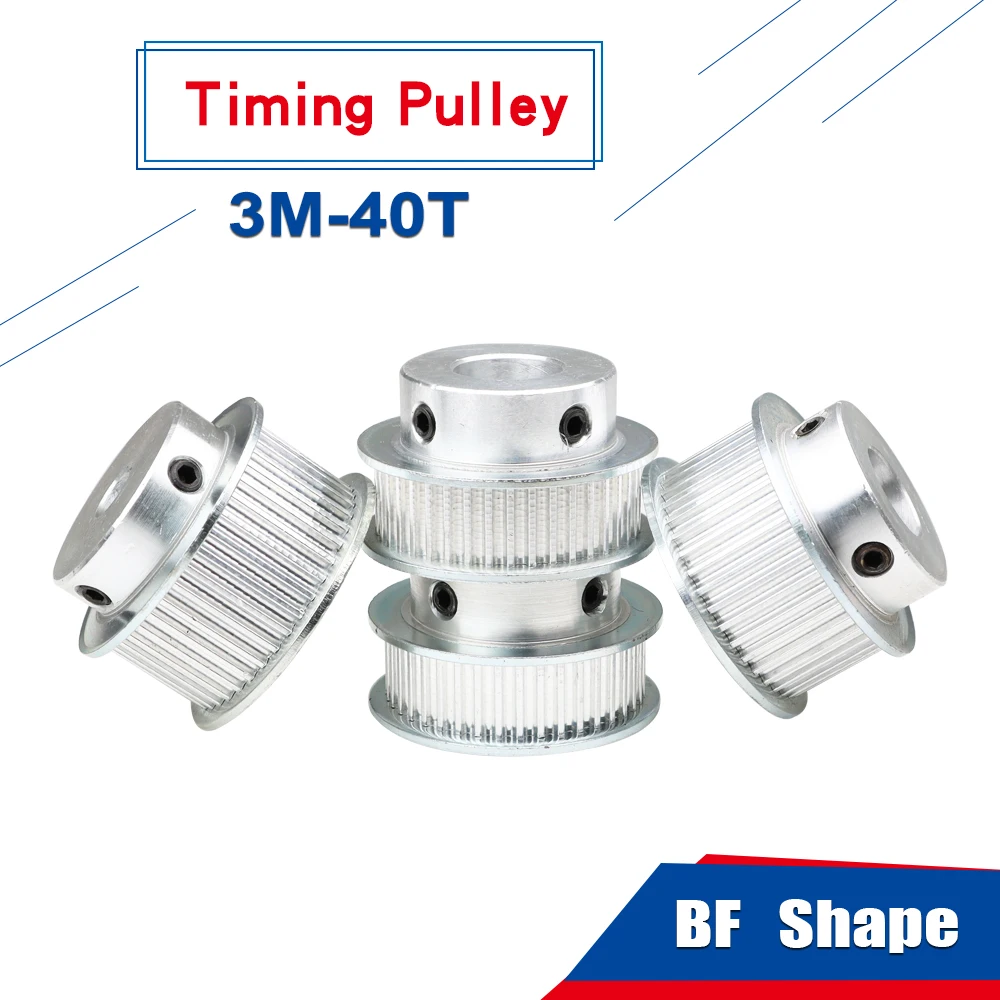

Timing Pulley 3M-40T Circular Arc Tooth Bore 5/6/6.35/8/10 /12/14/15/16/17/20 mm Pulley Wheel For Width 3M Timing Belt 10/15 mm