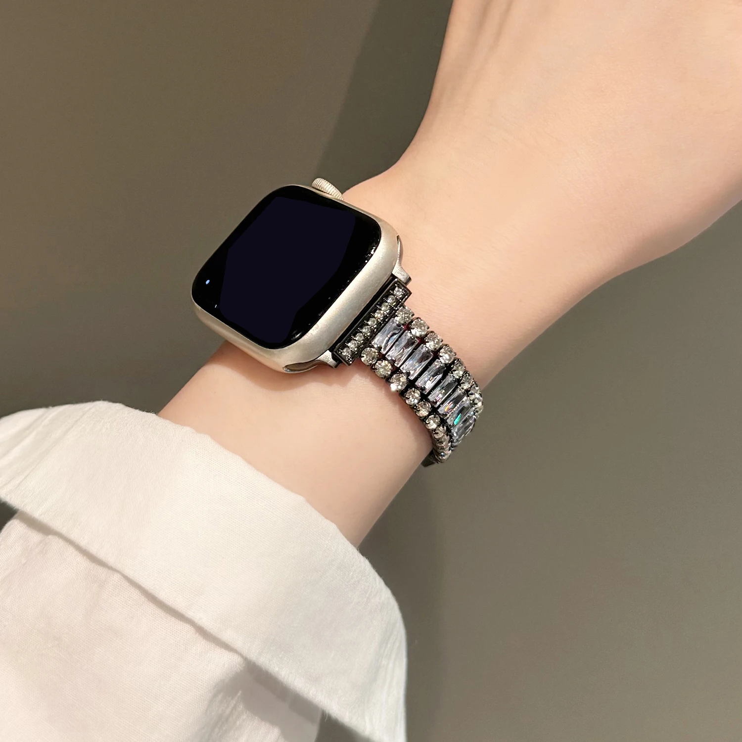 Elegant Sparkling Premium Metal Strap